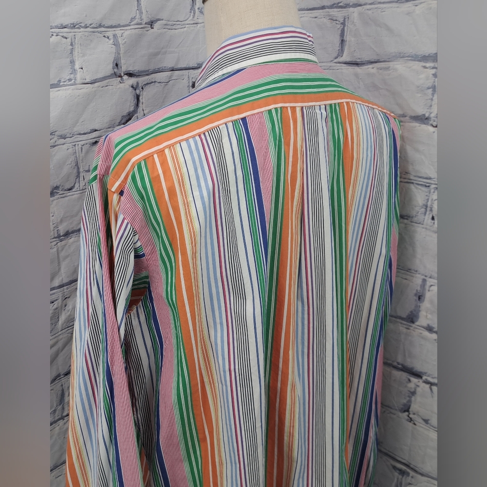 Ralph Lauren Men's Classic Fit Button Down Shirt Colorful Striped Size 2XL XXL - Picture 5 of 12